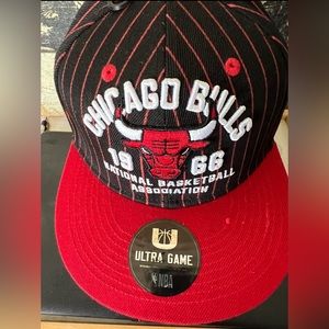 Chicago Bulls - Est 1966 Pin Stripe Red Black Cap Snapback Hat NWT